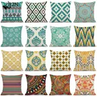 Декоративный чехол для подушки в богемном стиле из хлопка и льна, чехол для подушки с геометрическим принтом, чехол для подушки, украшение для дома, офиса, дивана 45x45 см