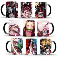 new ghost slayer blade color changing mug ceramic office heating water temperature gradient magic coffee cup