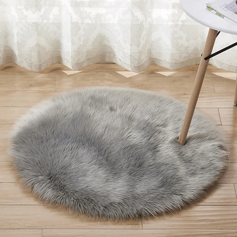 Длинный пушистый коврик для двери круглый ковер плюшевый гостиной