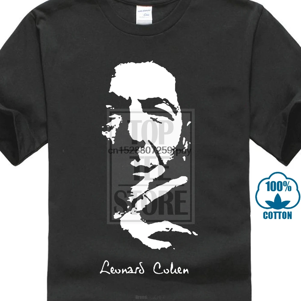 Летняя футболка с принтом популярная мужская модная крутая Мужская Leonard Cohen вы