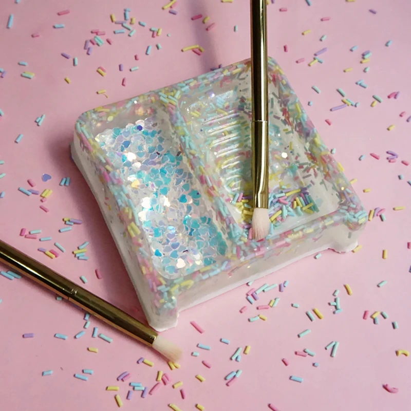 Форма для очистки мини-кистей из смолы чистые Кисточки макияжа |