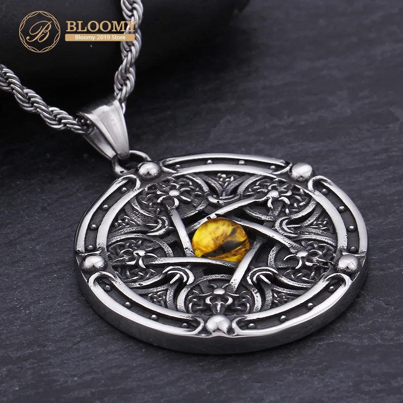 Мужское ожерелье с пентаграммой и дьявольским глазом в стиле хип хоп уличное