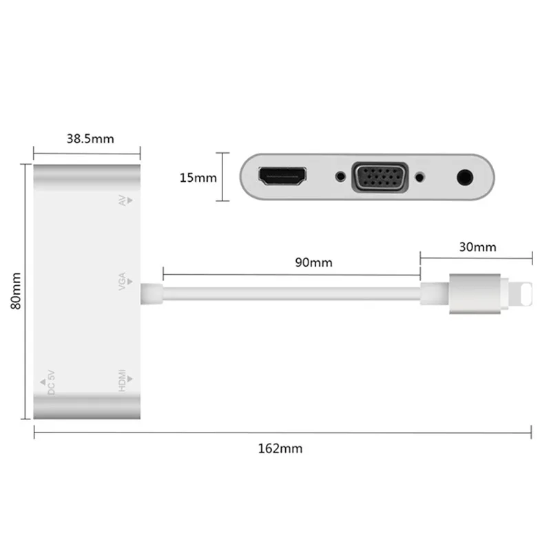 Новинка для iPad для Apple, цифровой AV HDMI 4K USB кабель 1080P HD адаптеры для Iphone X 8/7/6/Ipad Air