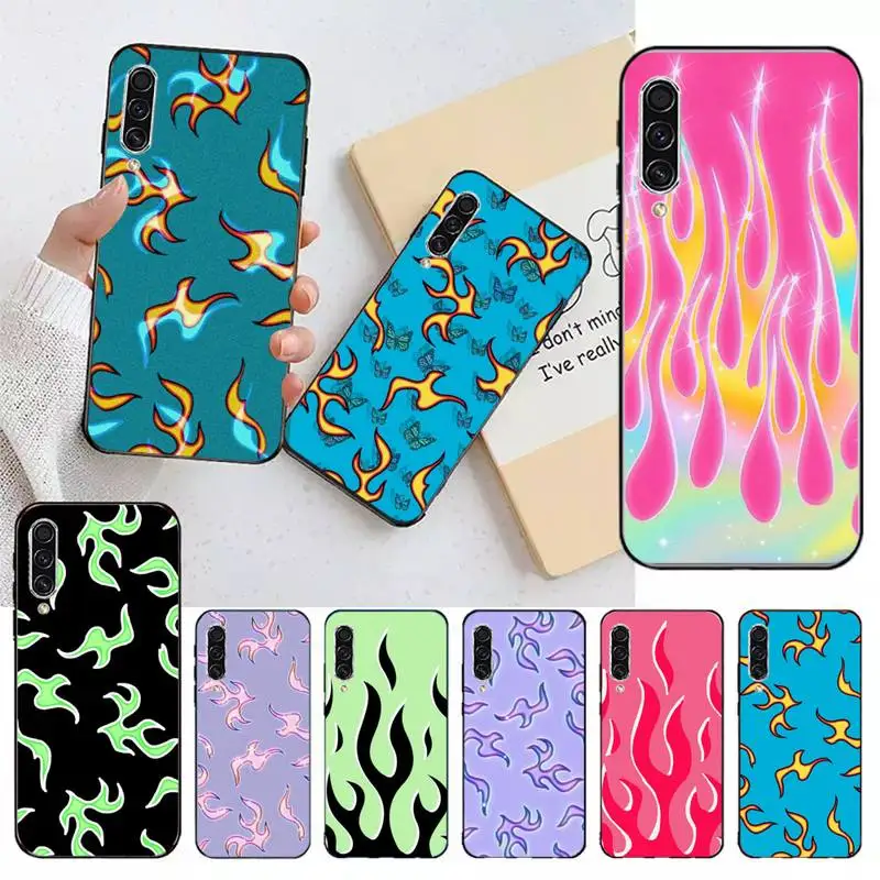 

Flame painting red pattern Phone Case For Samsung galaxy A S note 10 7 8 9 20 30 31 40 50 51 70 71 21 s ultra plus shell