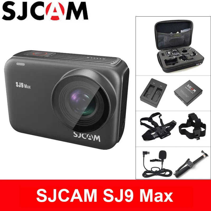 Экшн камера SJCAM SJ9 MAX 4K Wi Fi 1080P Full HD 10 м экран 2 33 дюйма|Экшн-камеры| |