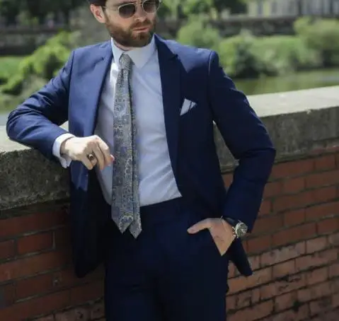 Модный мужской костюм из 2 предметов с отворотами смокинг для жениха мужские