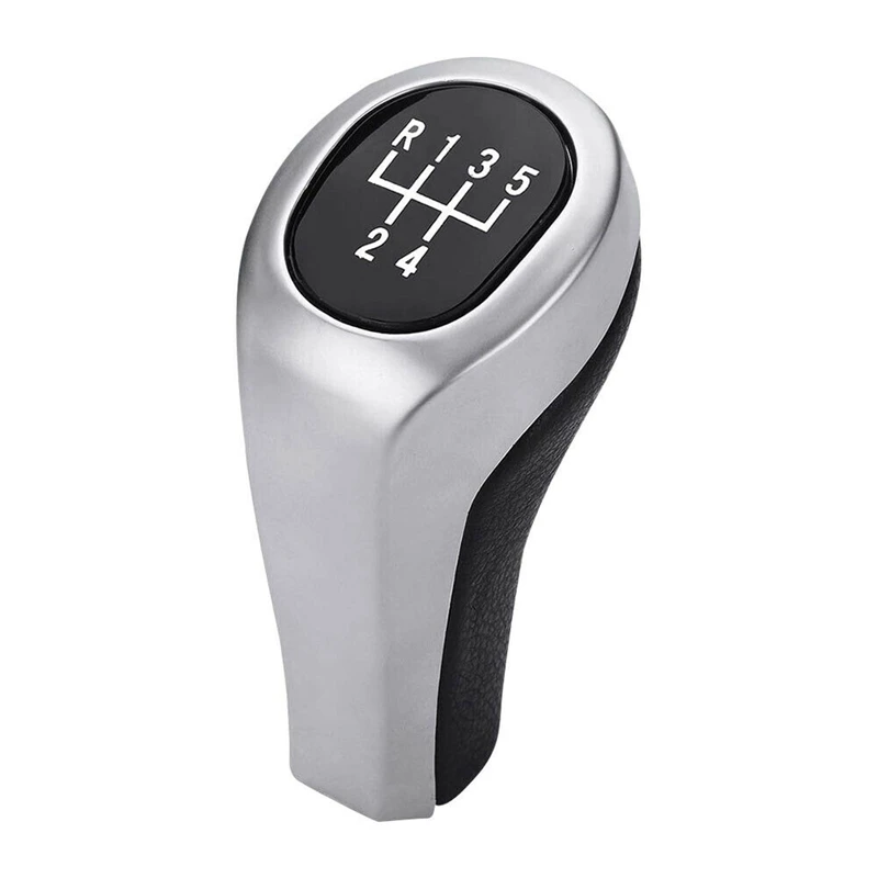 Черный матовый серебристый ручной 5 скоростей MT рычаг переключения передач ручка