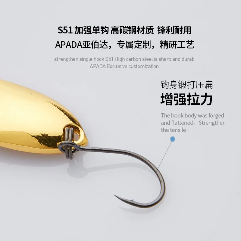 Приманка рыболовная APADA металлическая ложка из цинкового сплава 3-10 г | Спорт и