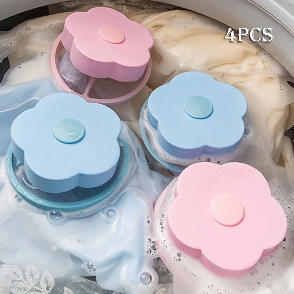 

4pcs Laundry Bag Cleaning And Washing Filter Bag Sucking Hair Debris Filter Bag Hair Remover
