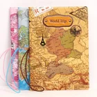 Обложка для паспорта для девочек, мультяшный 3D-чехол для паспорта, визиток, билетов, карточек, Женская органайзер, мировое путешествие