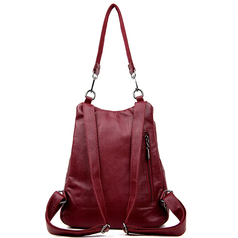 

Aosbos Women Soft Leather Backpack Fashion Casual Shoulder Bag Backpacks High Capacity School Bags 2019 Solid Bag Pack Mochila