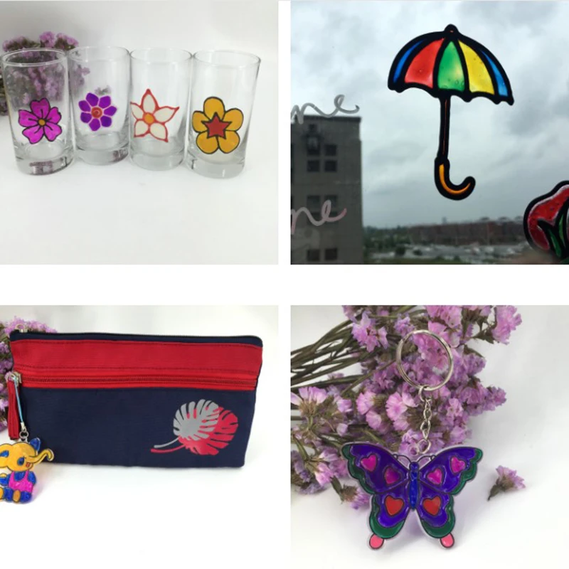 

8-color Acrylic Glass Glue Pigment Glass Ceramic Glass Cloth Tool Cement Painting Supplies