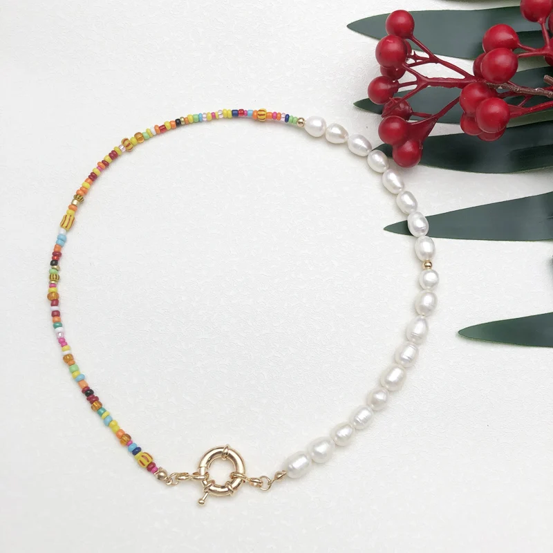 Комплект из колье и браслета с натуральным жемчугом|Ювелирные наборы| |