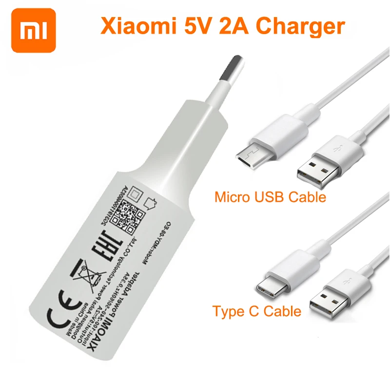 Original Xiaomi Redmi 7A Charger 5V 2A Type C Micro USB Data Cable For Xiaomi Mi 8 9 SE lite A2 Mix 2 2s Redmi 4X Note 5 4 X
Original Xiaomi Redmi 7A Charger 5V 2A Type C Micro USB Data Cable For Xiaomi Mi 8 9 SE lite A2 Mix 2 2s Redmi 4X Note 5 4 X