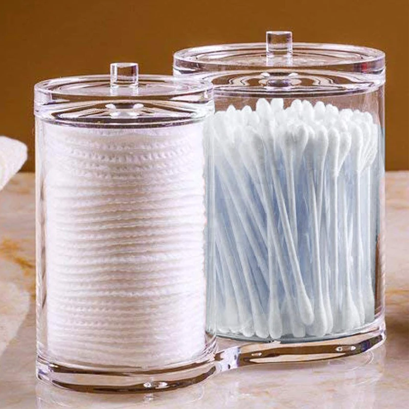 Прозрачный акриловый Ватный тампон коробка для хранения ватных палочек с