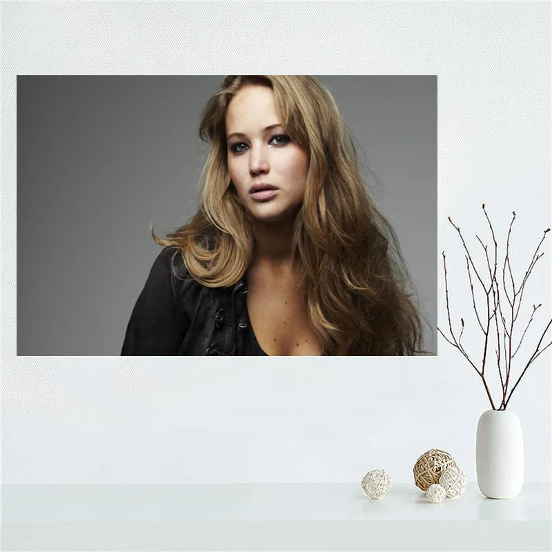 На заказ высокое качество Дженнифер Лоуренс холст картина искусственный плакат