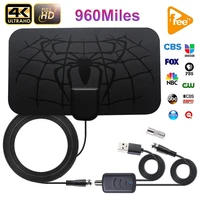 indoor 960 miles digital antenna tv amplifier signal booster dvb t2 hdtv antenna clear satellite dish receiver puo88
