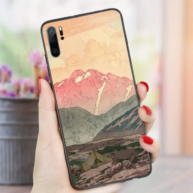 

Fuji Mountain Japanese style Art Ukiyoe Phone Case For Huawei honor Mate P 10 20 30 40 i 9 8 pro x Lite smart 2019 nova 5t