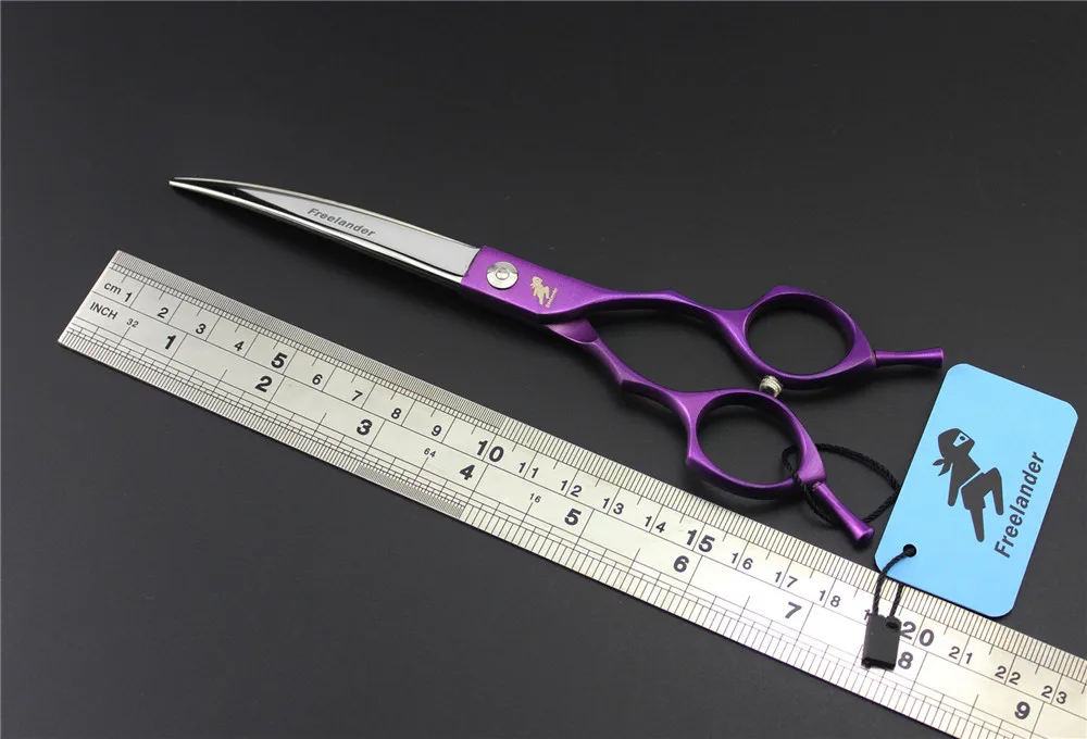 Профессиональные цветные 6 5 дюймовые изогнутые ножницы для собак ухода за