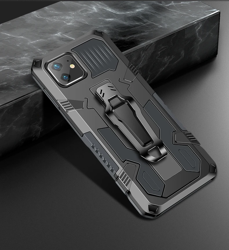 

Phone Case For Samsung Galaxy A21 A21S A11 A01 A41 M32 A02 A03S M51 A02S Core Fashion Armor Rugged Shockproof Kickstand Cover