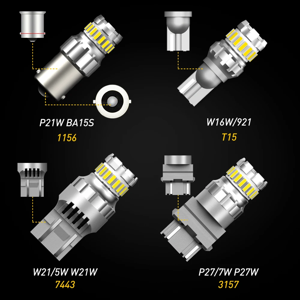 Светодиодная лампа 1156 BA15S P21W T15 W16W P27W 7440 W21W W21/5 W 1157 bay15d P21/5 светодиодный