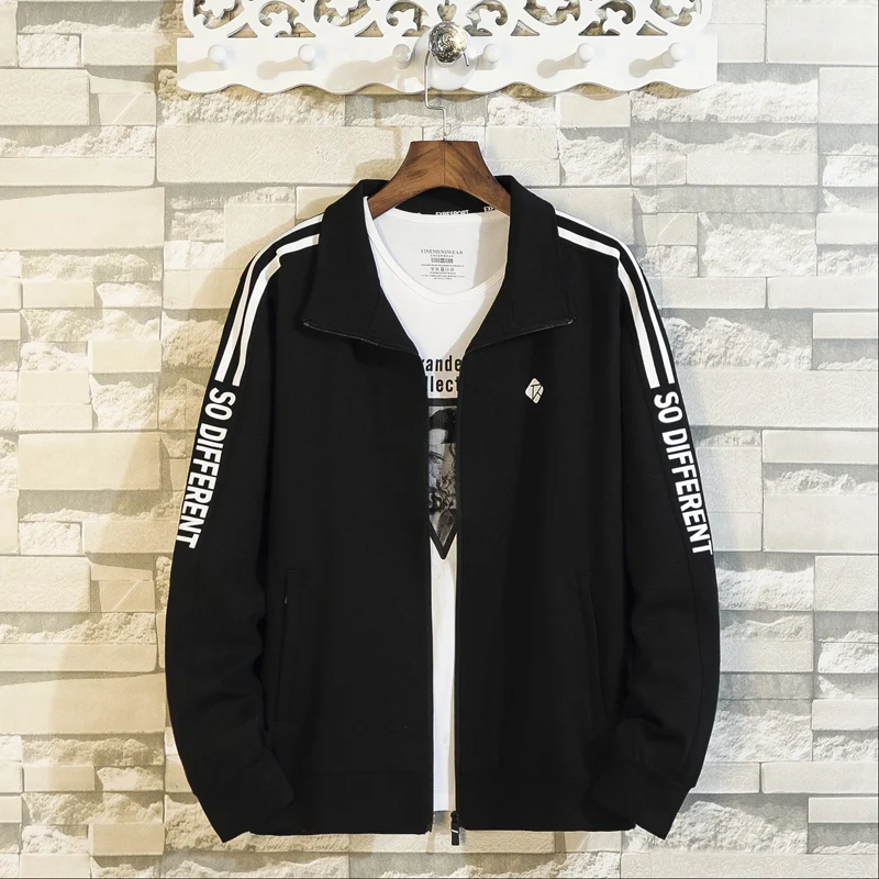 Куртка бомбер мужская с отложным воротником повседневная спортивная одежда