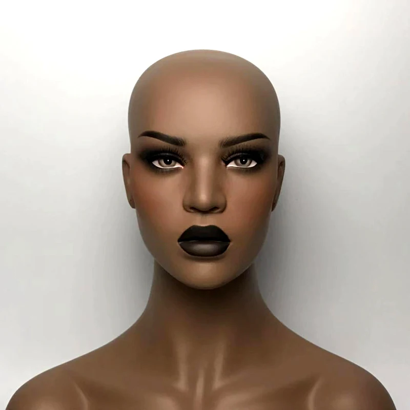 New 2020 High-end luxury Realistic Fiberglass Female Mannequin Head Display Wig Jewelry Hat Glasses Mold Stand Women Bust | Дом и сад