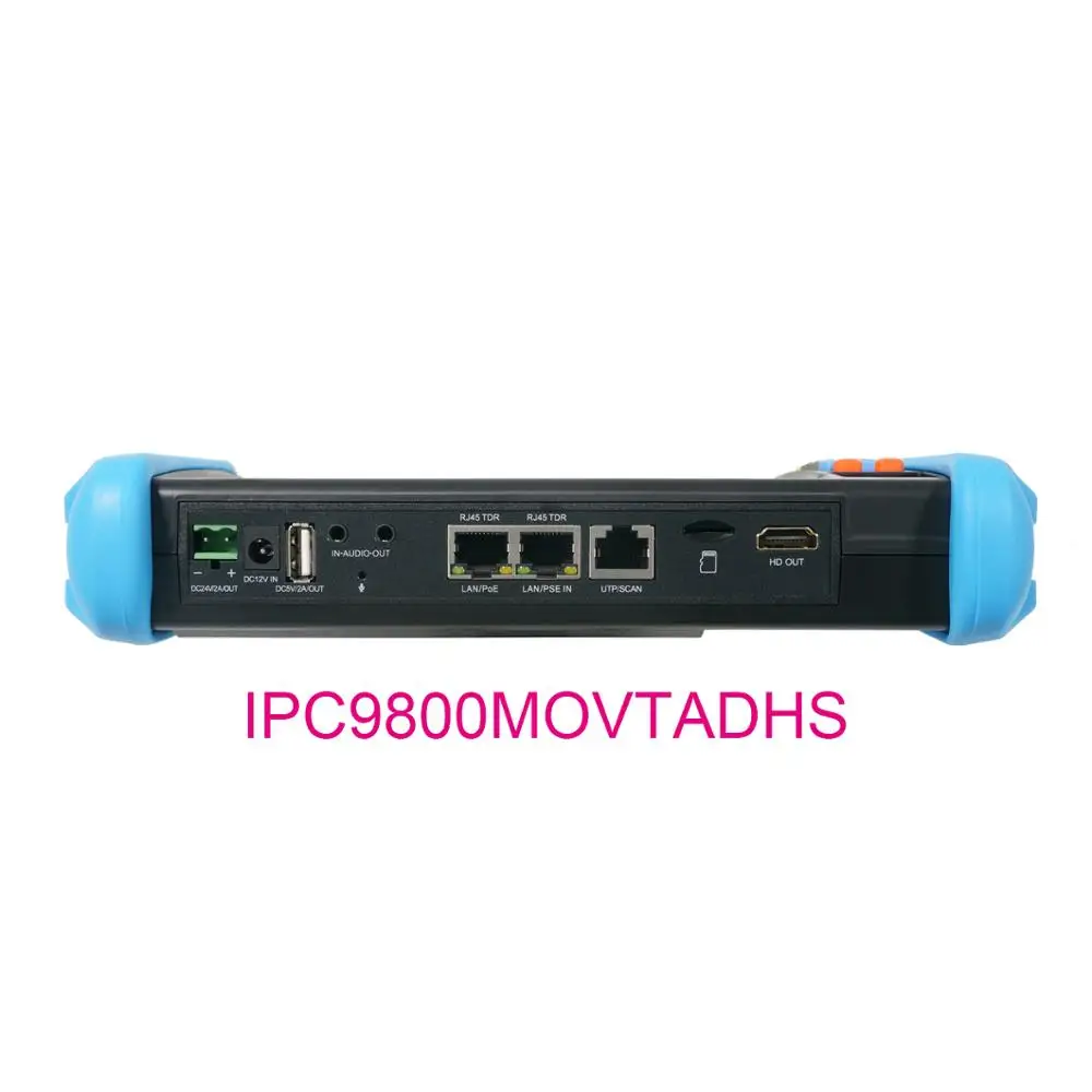 Тестер IP камеры видеонаблюдения IPC9800 Plus 4K H.265/H.264 8 Мп TVI CVI AHD SDI CVBS монитор с TDR