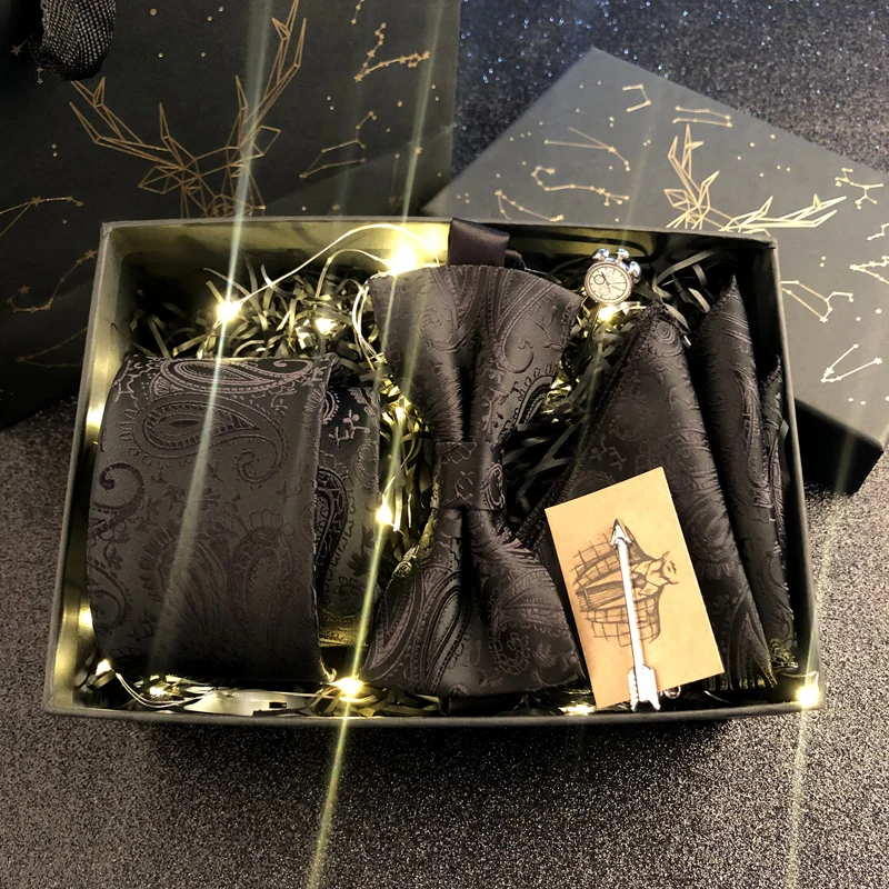 Модный галстук мужской свадебный галстук-бабочка в подарочной коробке подарок на выпускной подарок для мальчика на день рождения подарок д... от AliExpress RU&CIS NEW