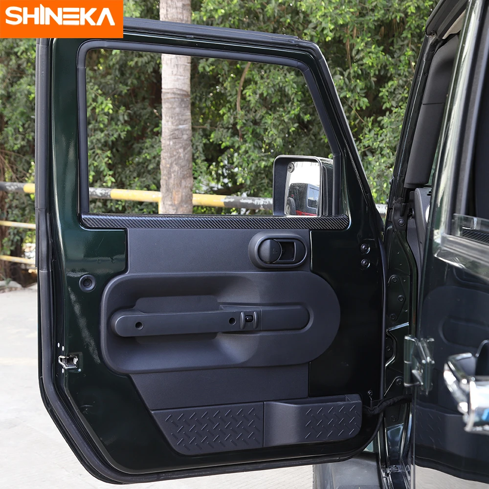 Наклейки SHINEKA из углеродного волокна для Jeep Wrangler JK 2007-2010 внутренние декоративные