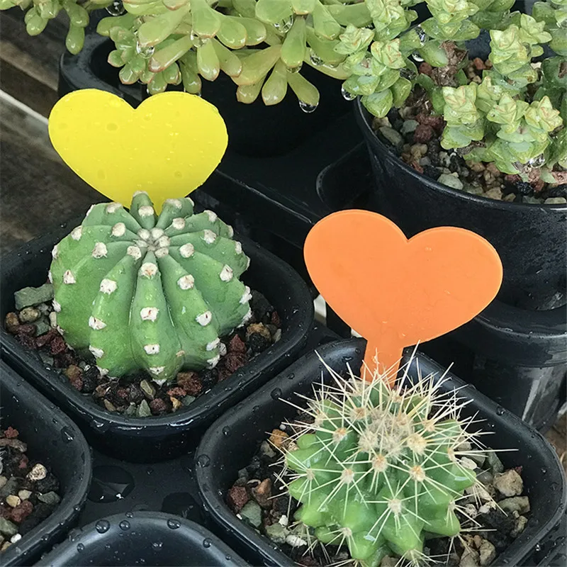 Водонепроницаемые этикетки для растений в форме сердца из ПВХ с цветочным
