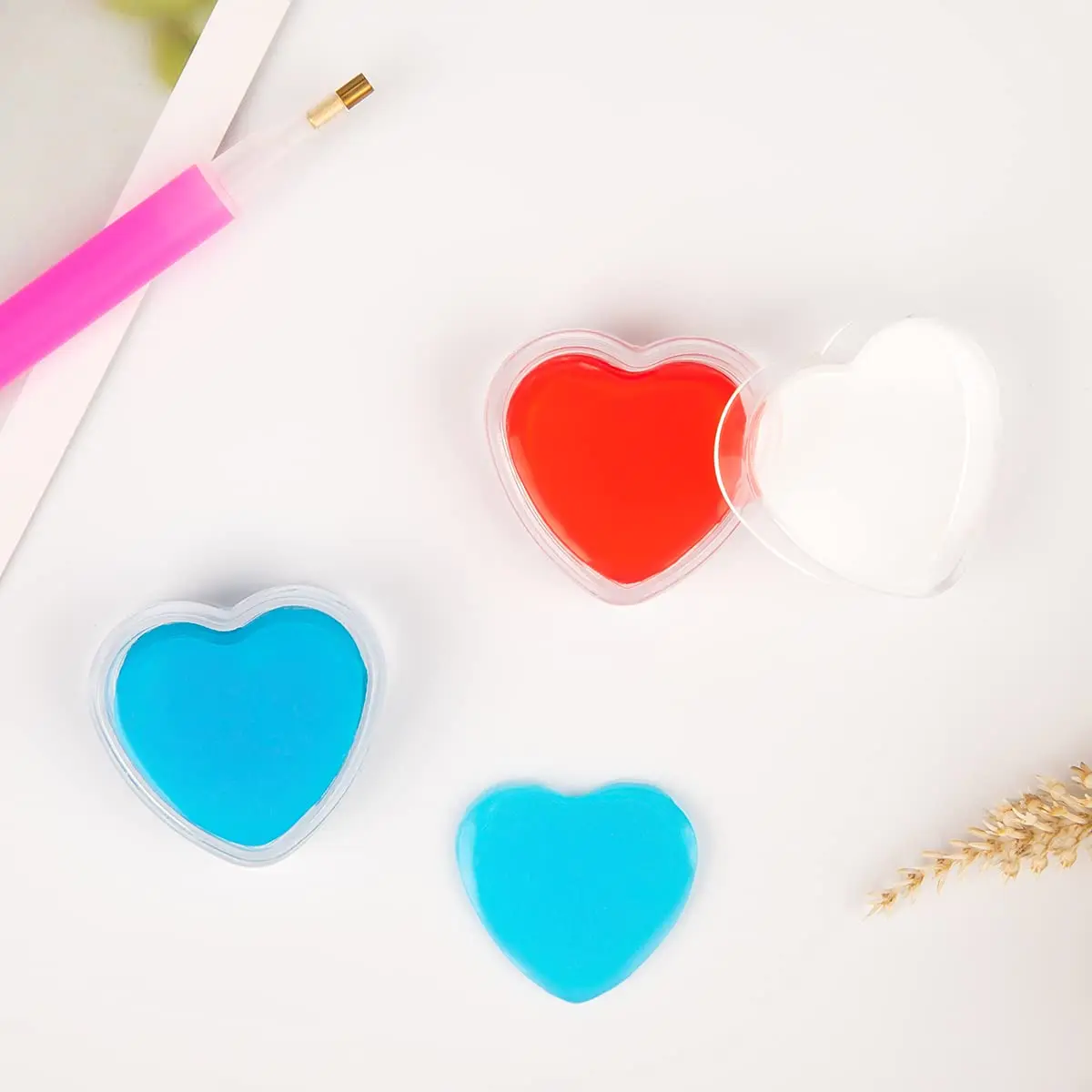 5/10/15/20Pcs Diamond Painting Heart-Shaped Wax Storage Case Craft Nail Art Tools Glue Clay for Embroidery Accessories | Дом и сад