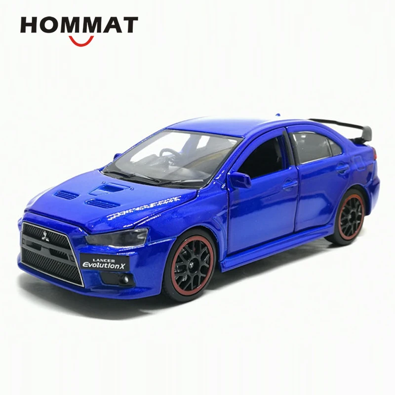 Blue HOMMAT 1:32 весы Mitsubishi Lancer Evolution X сплав игрушечные машинки EVO X машинки модели автомобилей Моделирование игрушки для детей - Цвет: Blue