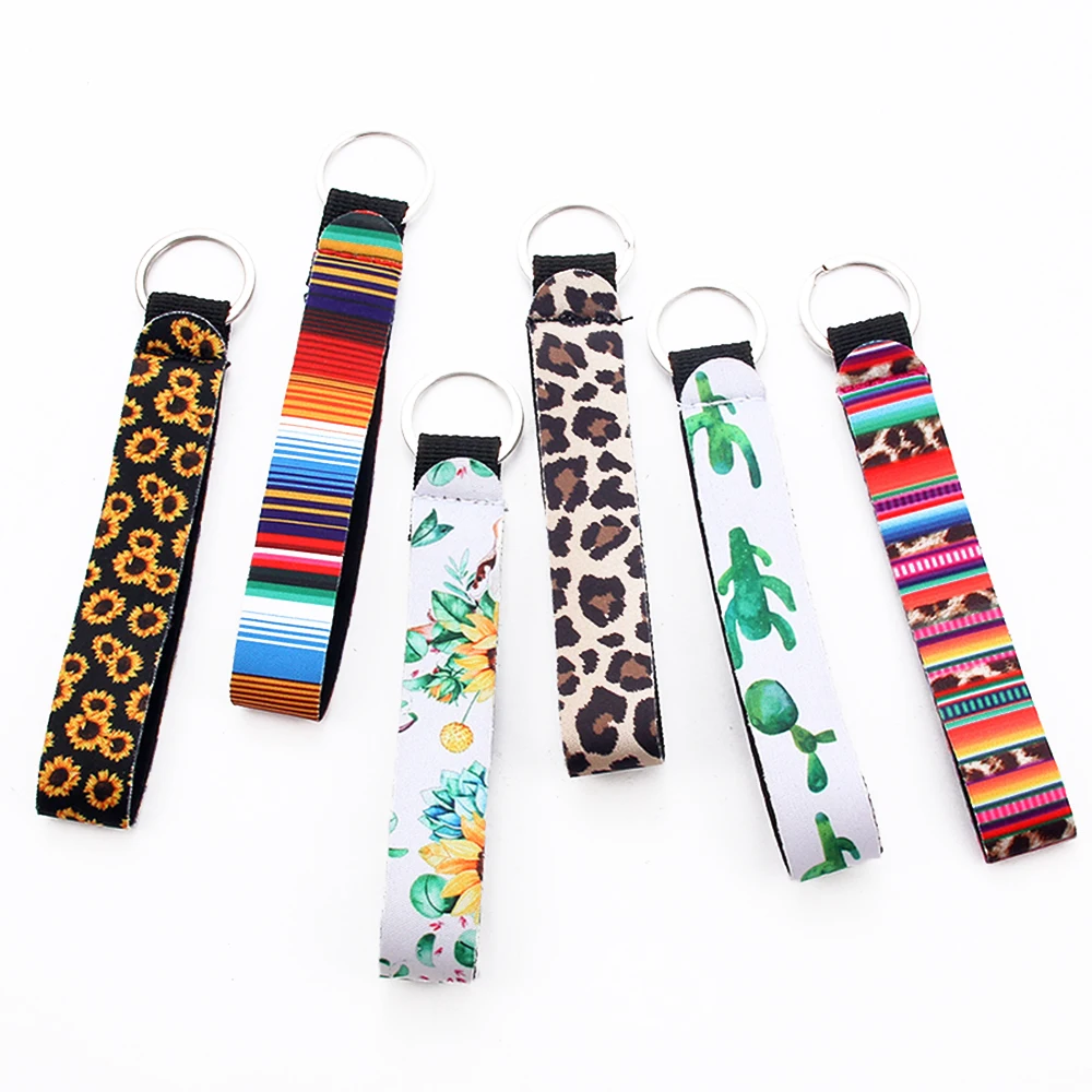 Цветочный узор тканевый брелок Группы Брелок-шнур для женщин чехол телефона