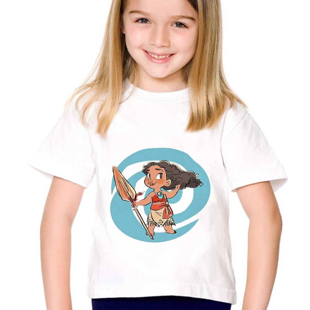 

Princess Moana Summer New Arrivals T Shirt Children Casual Disney Outdoor Clothes Cute Style Girl Baby Shirt Soft Kids Tops