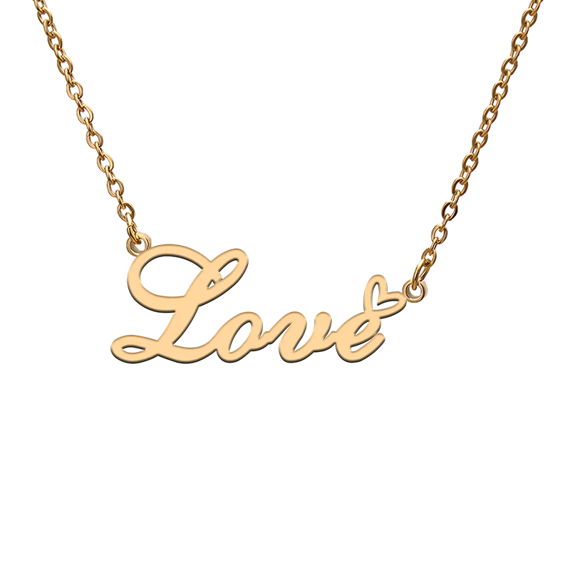 

Ожерелье с персонализированным персонажем «Бог с сердцем любви» с именем «любовь» для лучшего друга, ювелирные изделия, подарок