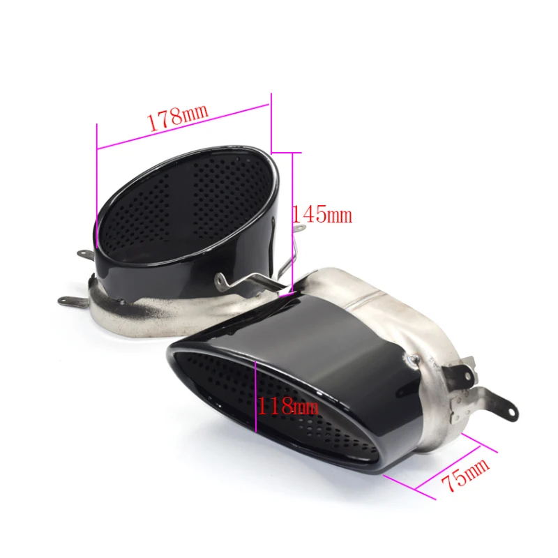 1 комплект нержавеющая сталь выхлопной трубы черный серебристый глушители для Audi