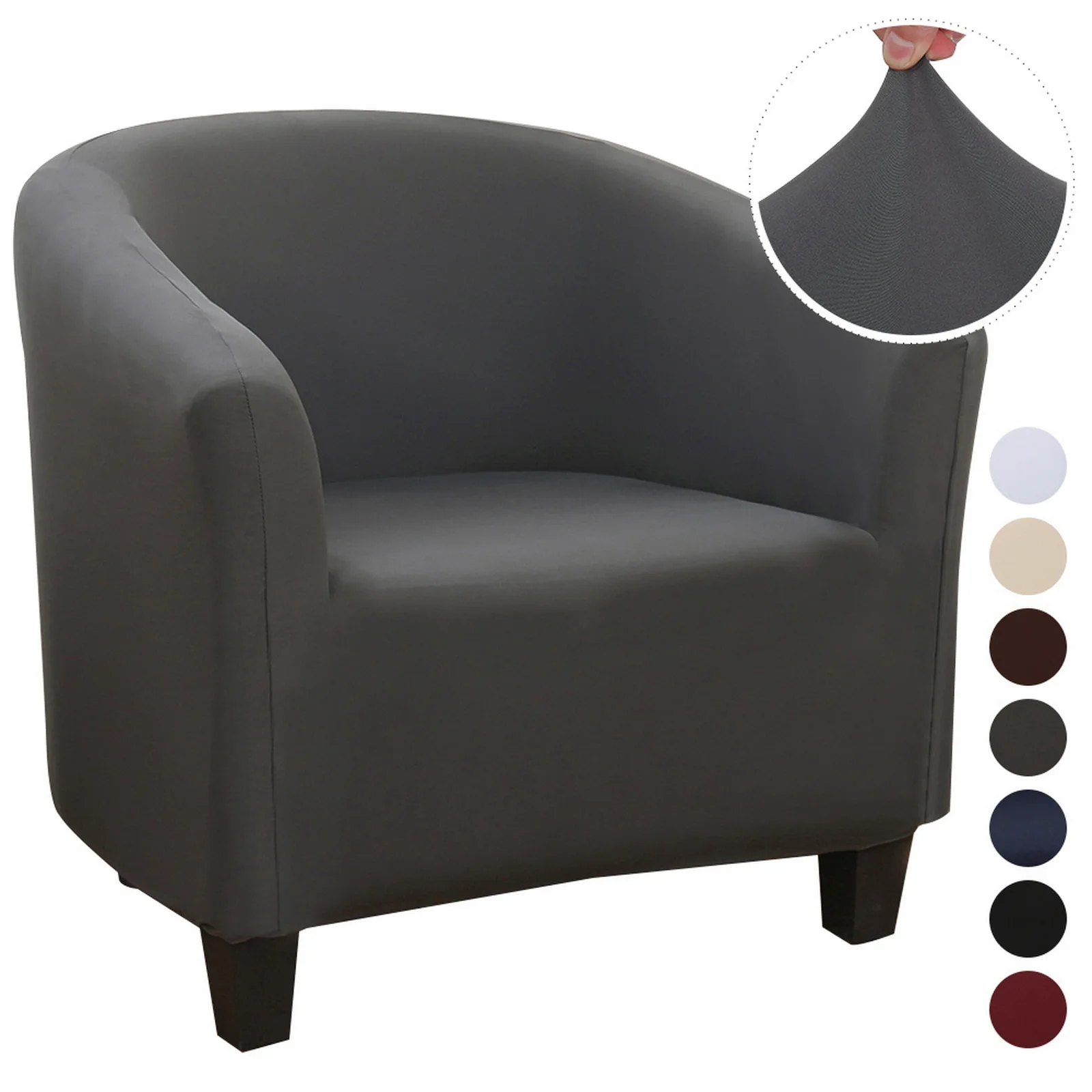 

Elastic Stretch Bathtub Sofa Cover Tub Chair Living Room 1 Seat Spandex Slipcover Single Seater Furniture Couch Armchair Cover