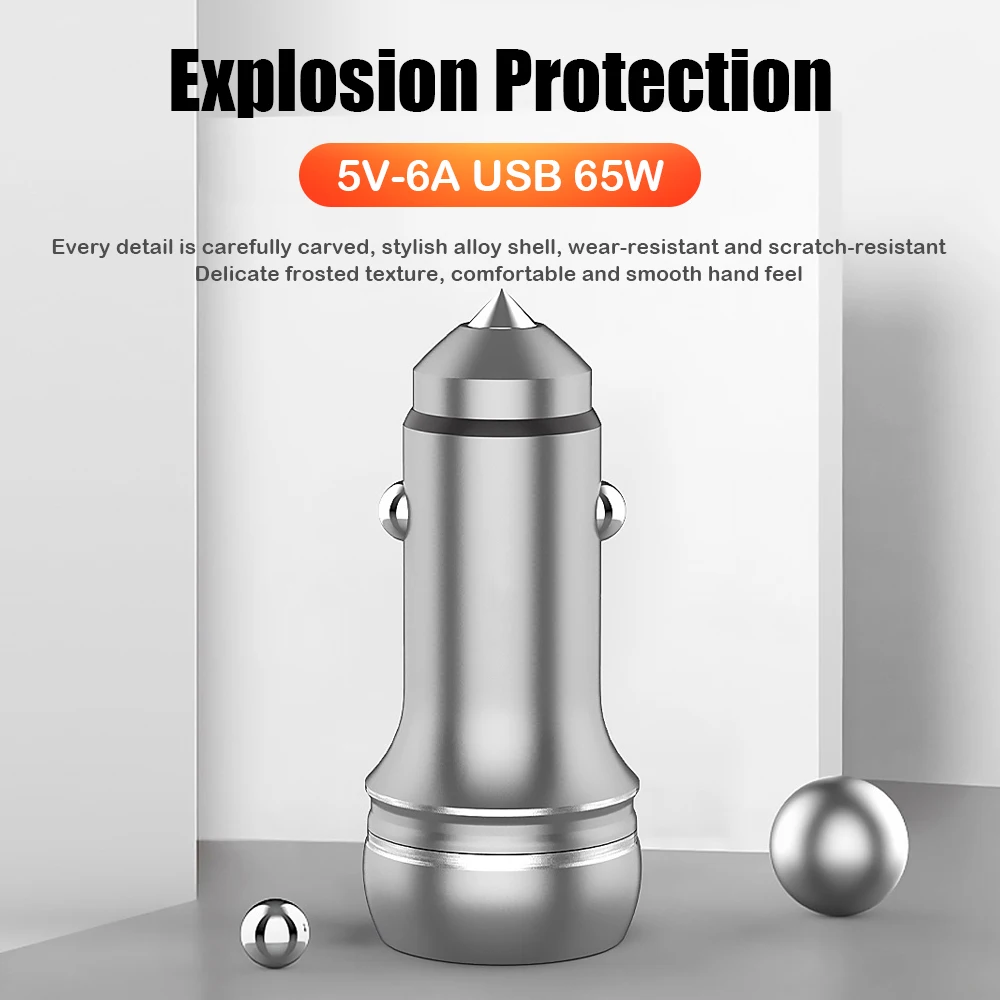 65W 6A быстрой зарядки Quick Charge 3 0 USB Автомобильное зарядное устройство для Samsung S10 Xiaomi