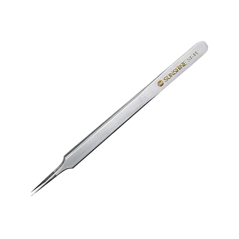 

SUNSHINE ST-14 Anti-static ESD Tweezers Maintenance Tools Industrial Precision Curved Straight Tweezers Repair Tools