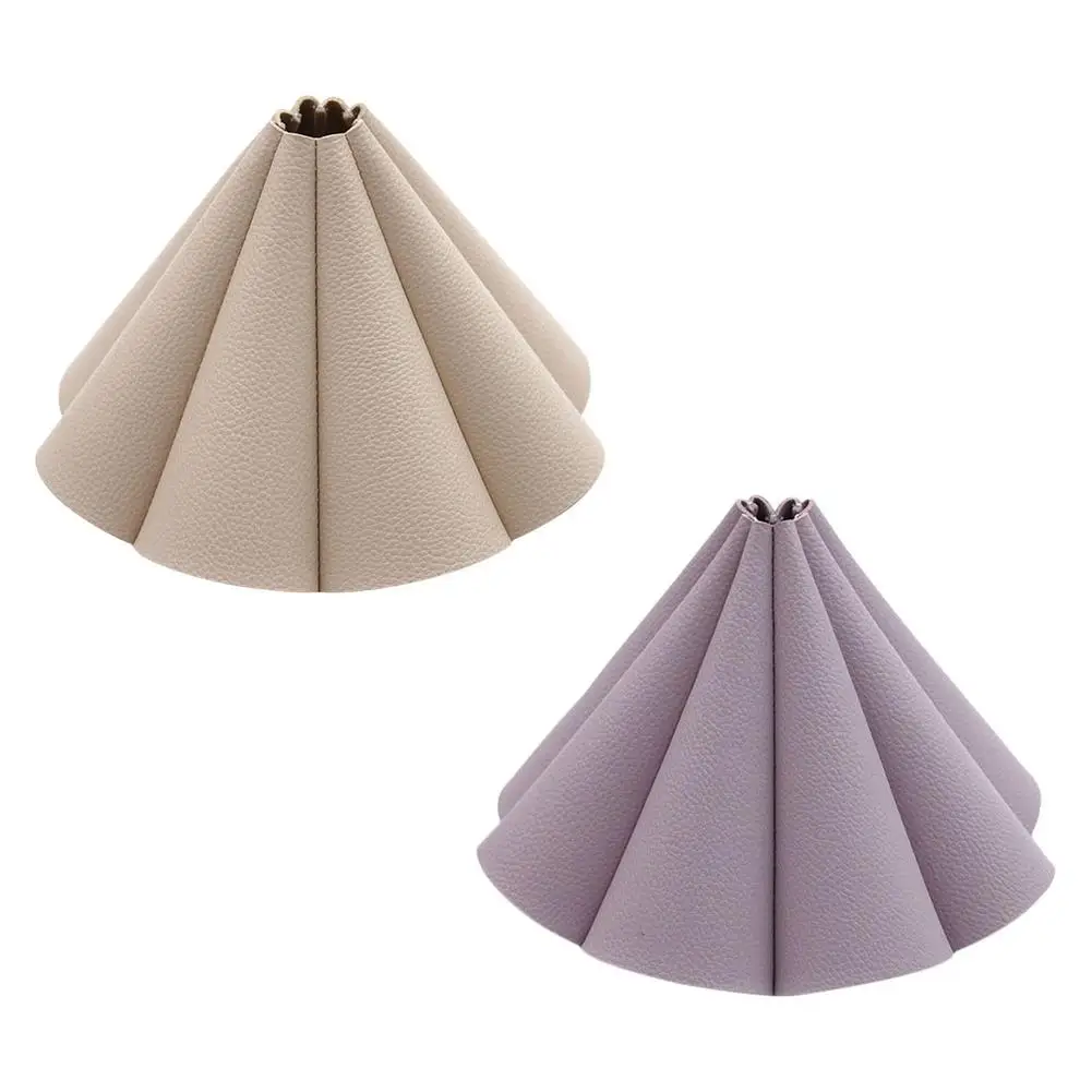 

Leather Pleats Lampshade For Table Lamp Standing Floor Lamps Korean Style Pleated Lampshade Cute Desk Lamp Shade Bedroom Lamps