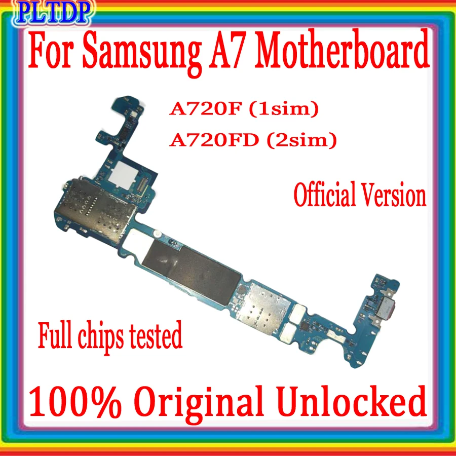Материнская плата для Samsung Galaxy A7 A720F/A720FD полностью разблокированная с чипами 1/2