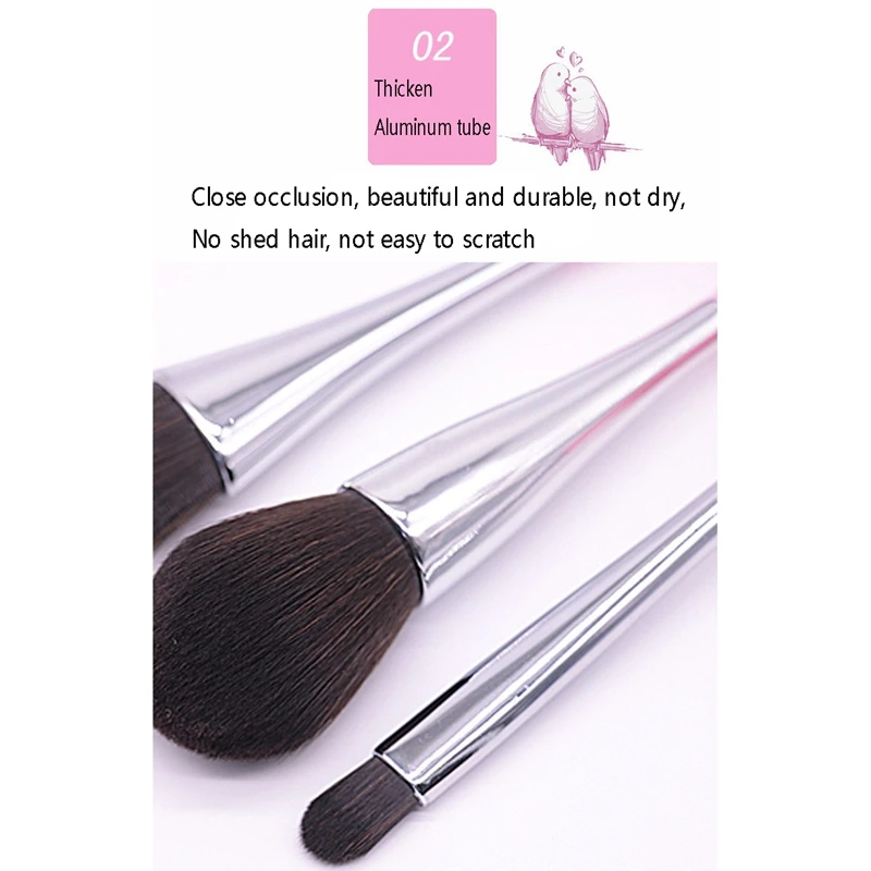 

8Pcs Silicone Handle Makeup Brushes Set Eye Shadow Foundation Concealer Blush Travel Make Up Brush Set with Bracket