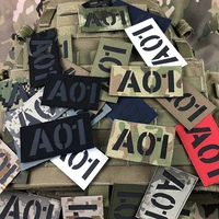 laser cutting ir iff infrared reflection custom patch radio call sign name tapes black letters morale tactics military airsoft