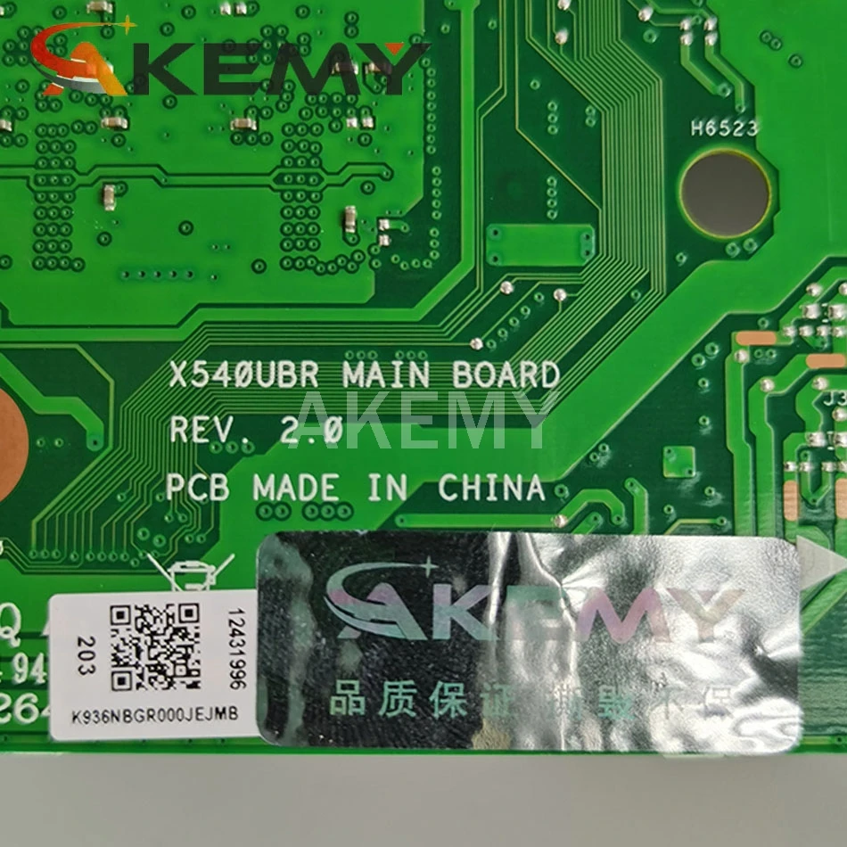 Akemy X540uar Placa Mae Para Asus X540ua X540uar X540ub X540ub X540ubr X540uv Laotop Mainboard I7 8550u 4g Ram Testado Frete Gratis