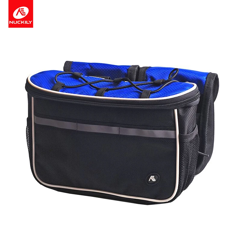 

NUCKILY Blue Bicycle Bag MTB Road Bike Cycling Mobile Bag Cycle Front High-capacity Bag Bicycle Accessories Multi-function Bag