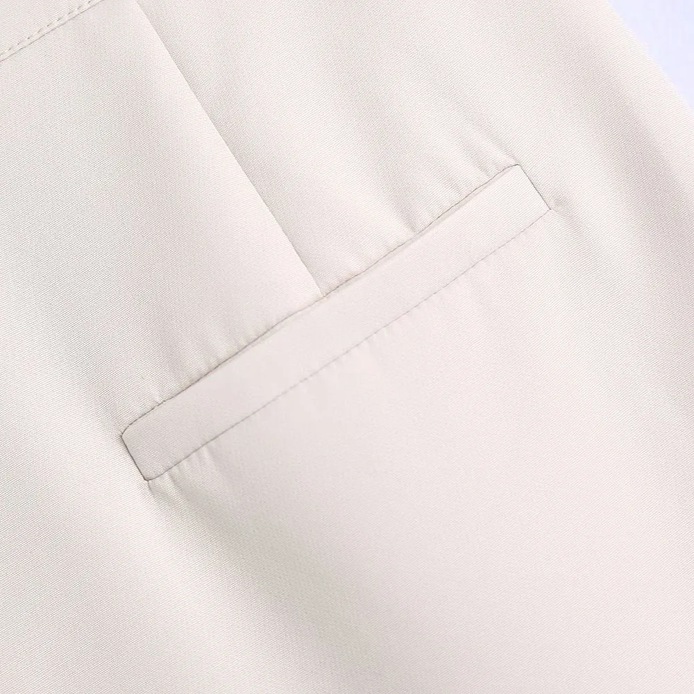 

Pants 2021 spring new women's high-waist straight casual women's loose and thin drape white nine-point suit pants