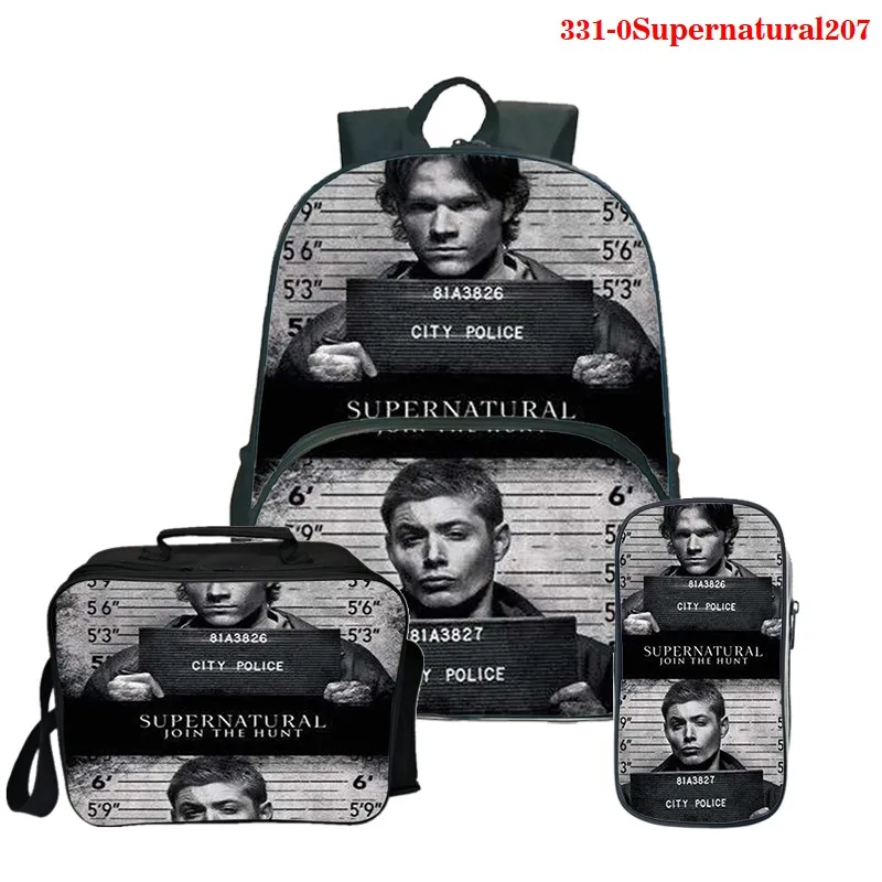 

Рюкзак Supernature с принтом, сумка для колледжа, сумка для книг, 3 шт./компл. рюкзак для девочек-подростков, мальчиков, школьный рюкзак Supernature 3D, чех...