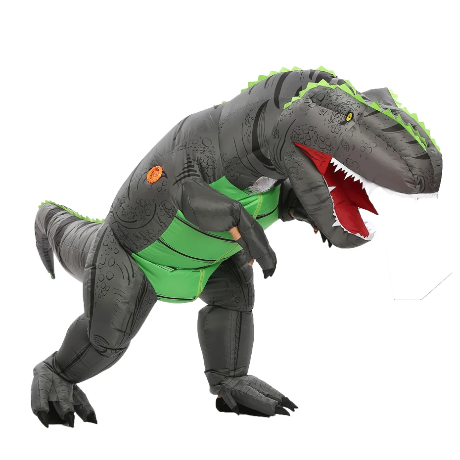 JYZCOS взрослых T REX надувной костюм Рождество Косплей T-REX динозавр животных фантазия комбинезон Хэллоуин костюм для женщин и мужчин