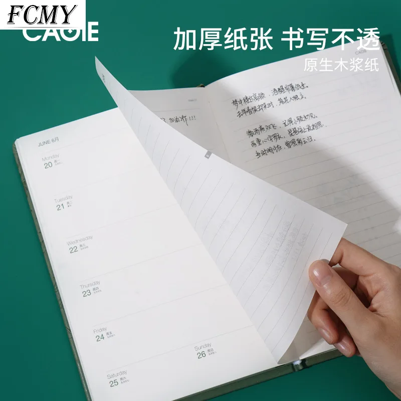 2021 2022 A5 Planner Notebooks Super Thick PU Leather Cover Planner/diary/journal Noteboos School &amp Office Supplies Stationery |